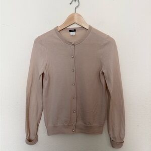 🧋j crew 100% wool tan cardigan